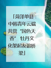 菏泽单县：中韩青年云端共赏“国色天香” 牡丹文化架起友谊桥梁